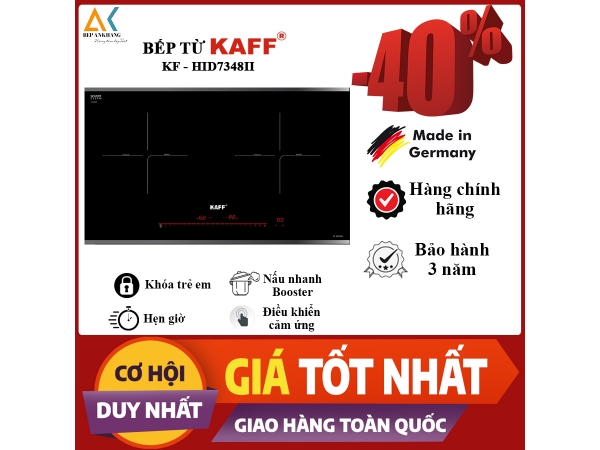 Bếp Kính Âm Từ 2 Vùng Nấu KAFF KF – HID7348II - Made in GERMANY 